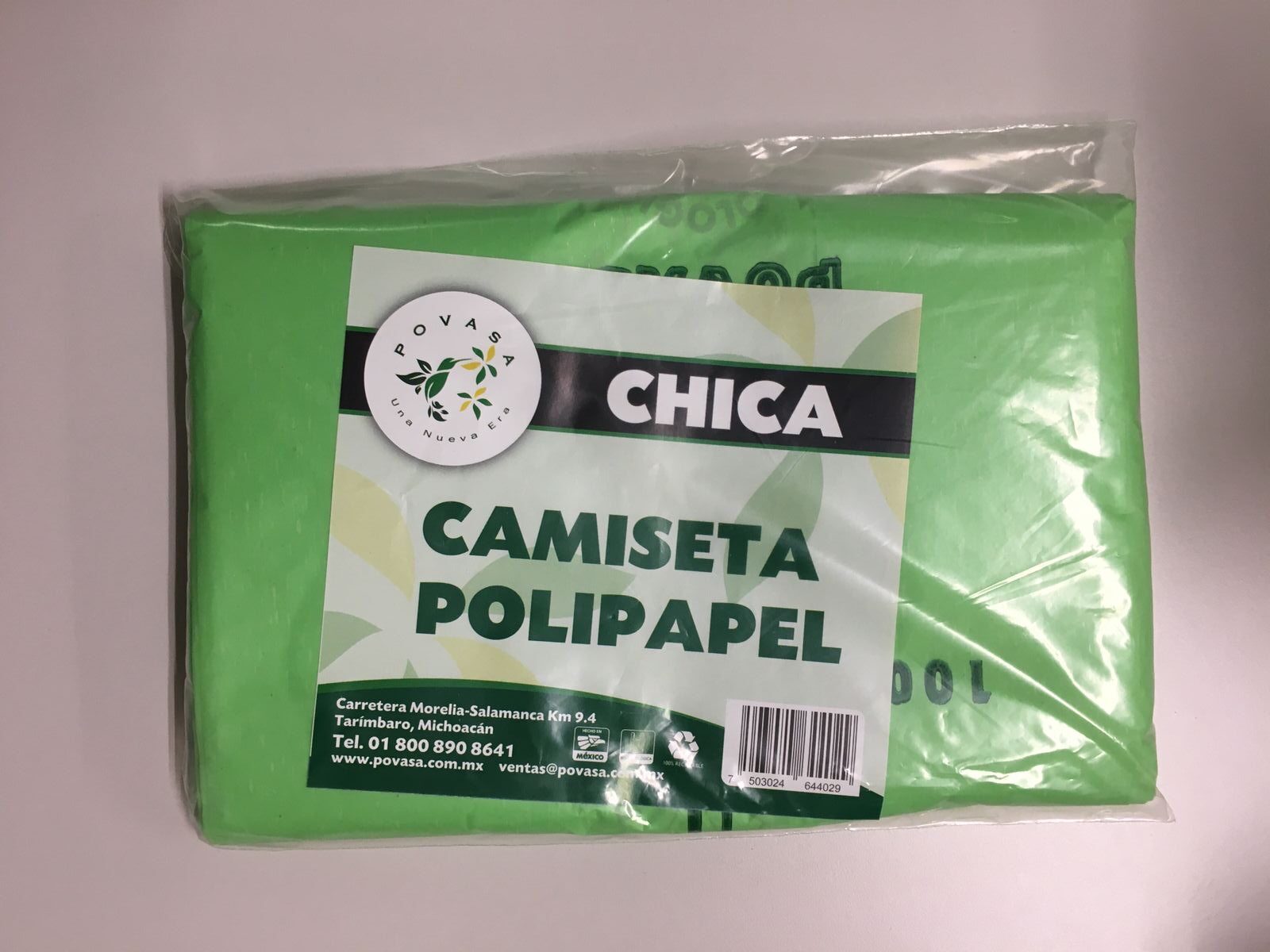 Camiseta Polipapel Ecológica POVASA