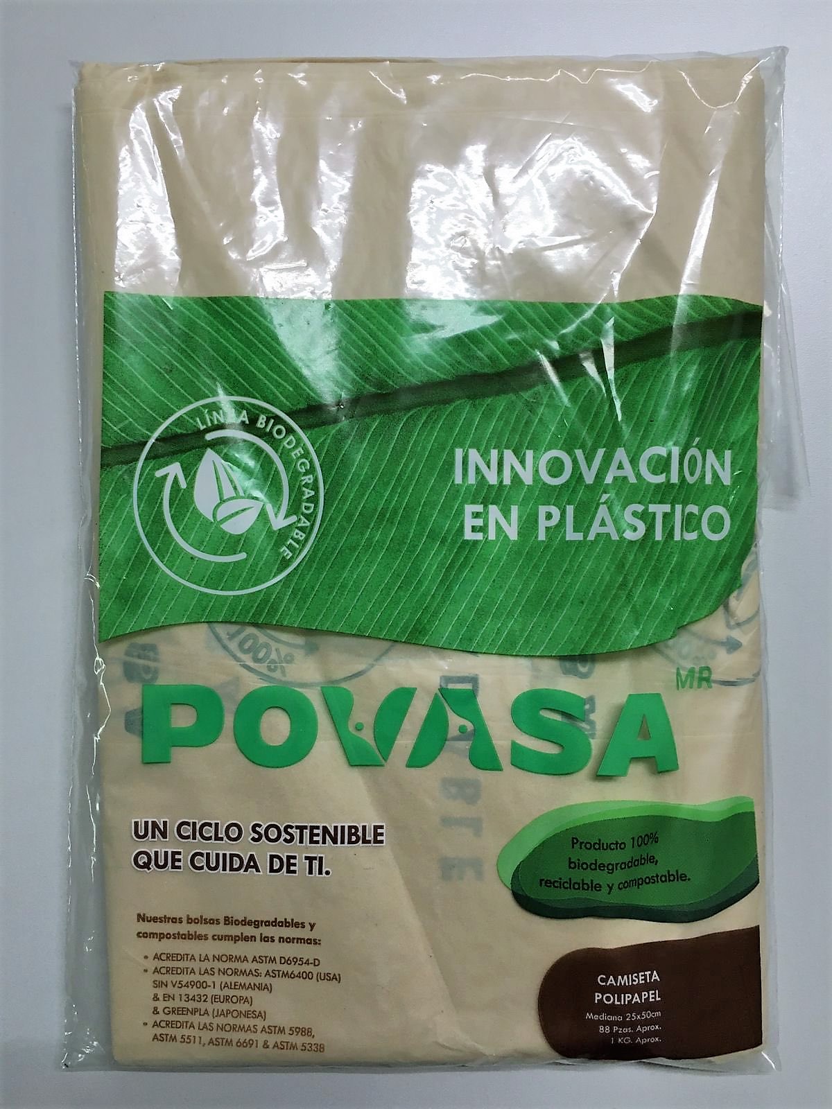 Camiseta Polipapel Biodegradable POVASA