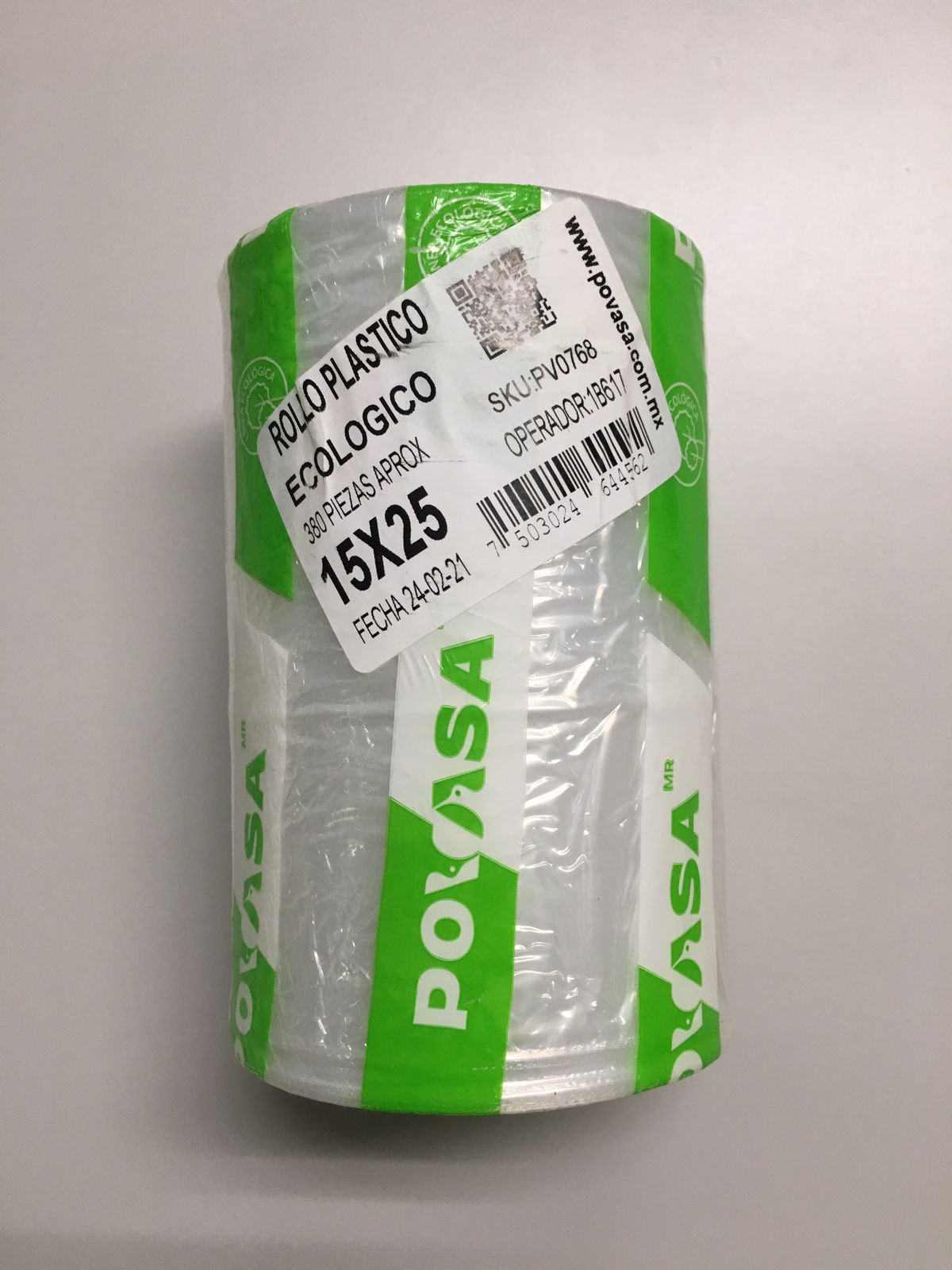 Rollo plástico ecológico POVASA
